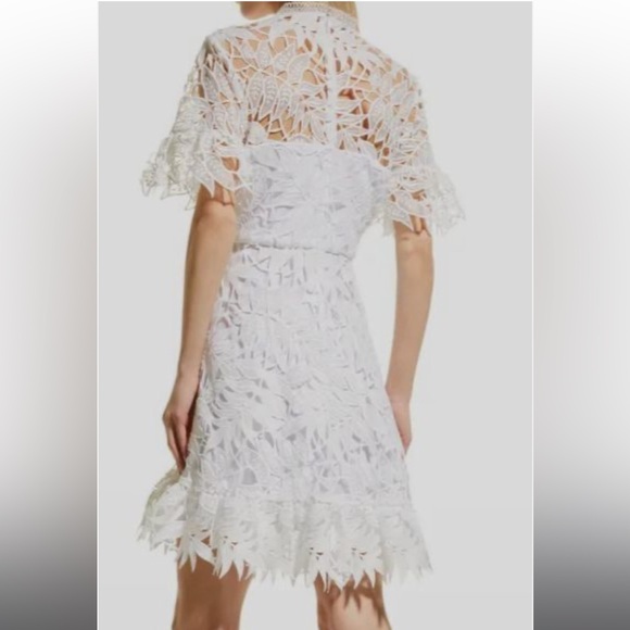 Shoshanna Midnight Sora Optic Leaf Lace Dress - Picture 3 of 9